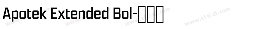 Apotek Extended Bol字体转换